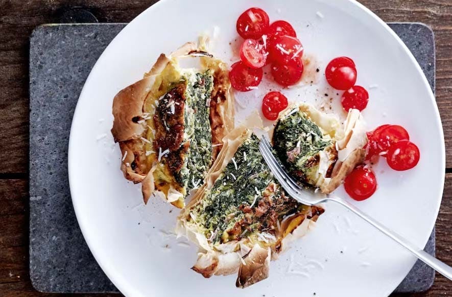 Kinkku-kasvispiirakka