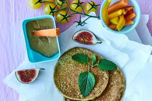 protein pandekager med grøntsager