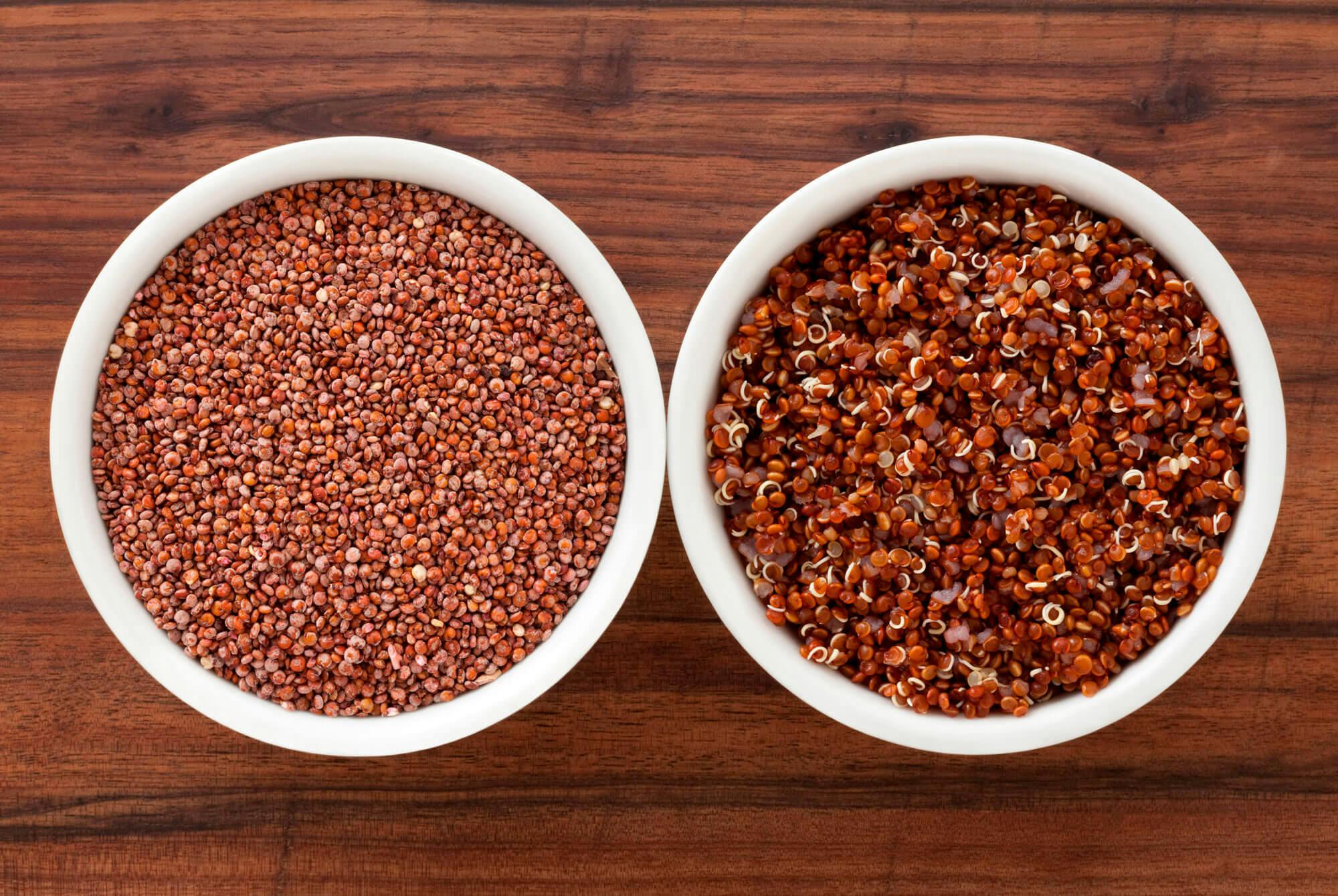 rå og kogte super frø