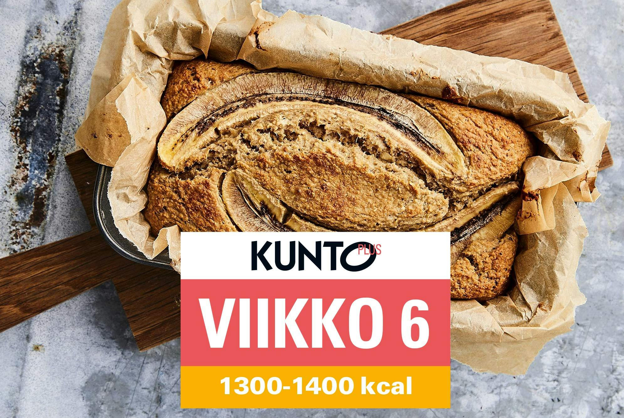 Ruokavalio 1300-1400 kcal, viikko 6 – banaanileipä