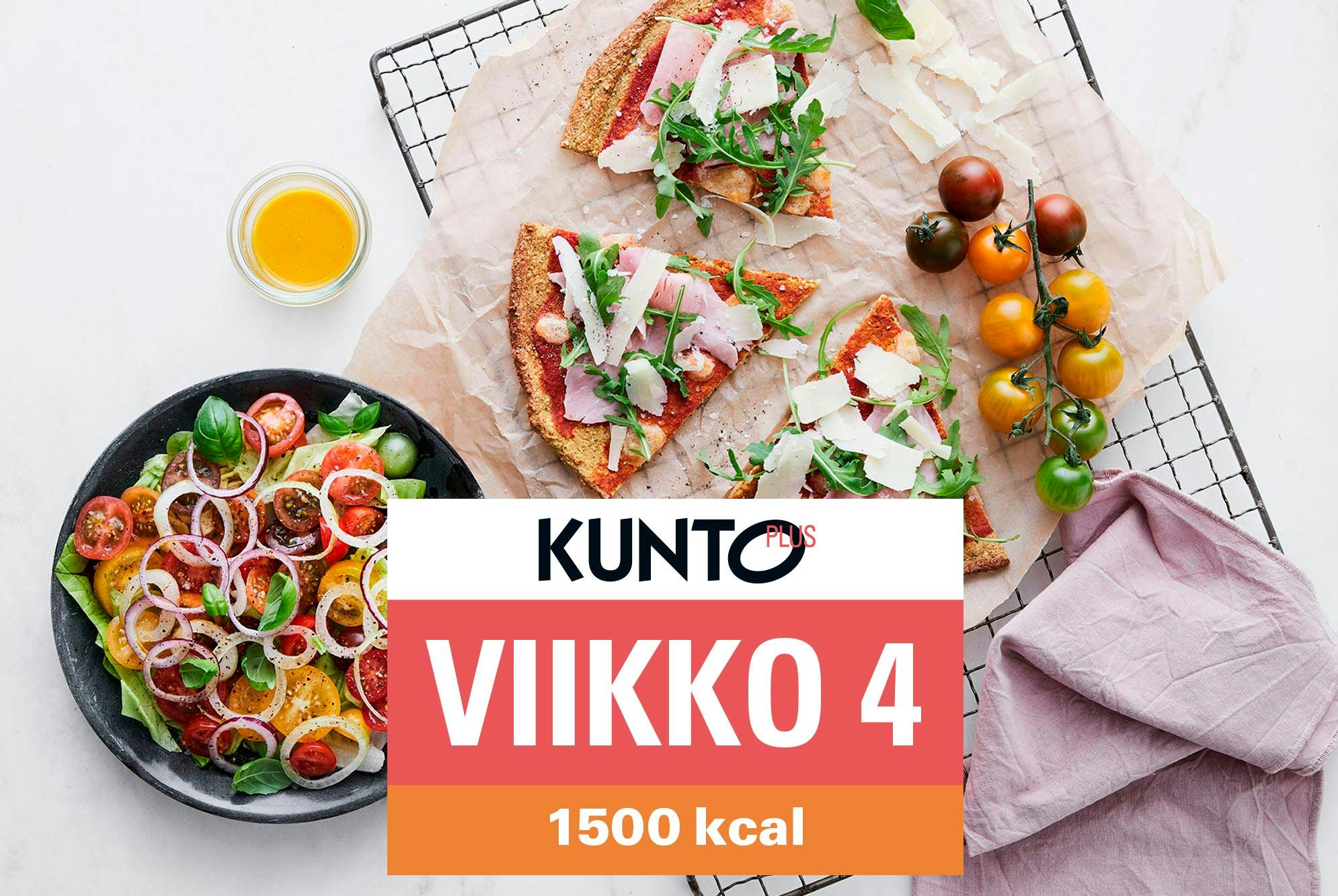 Ruokavalio 1500 kcal viikko 4 – pizza
