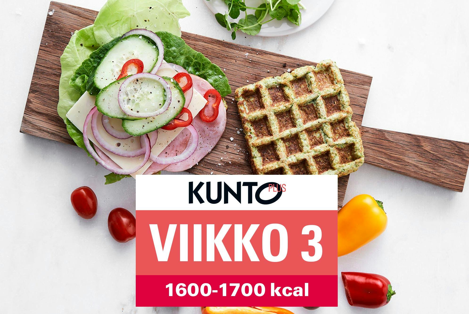 Ruokavalio 1600-1700 kcal viikko 3 – Parsakaalivohvelit