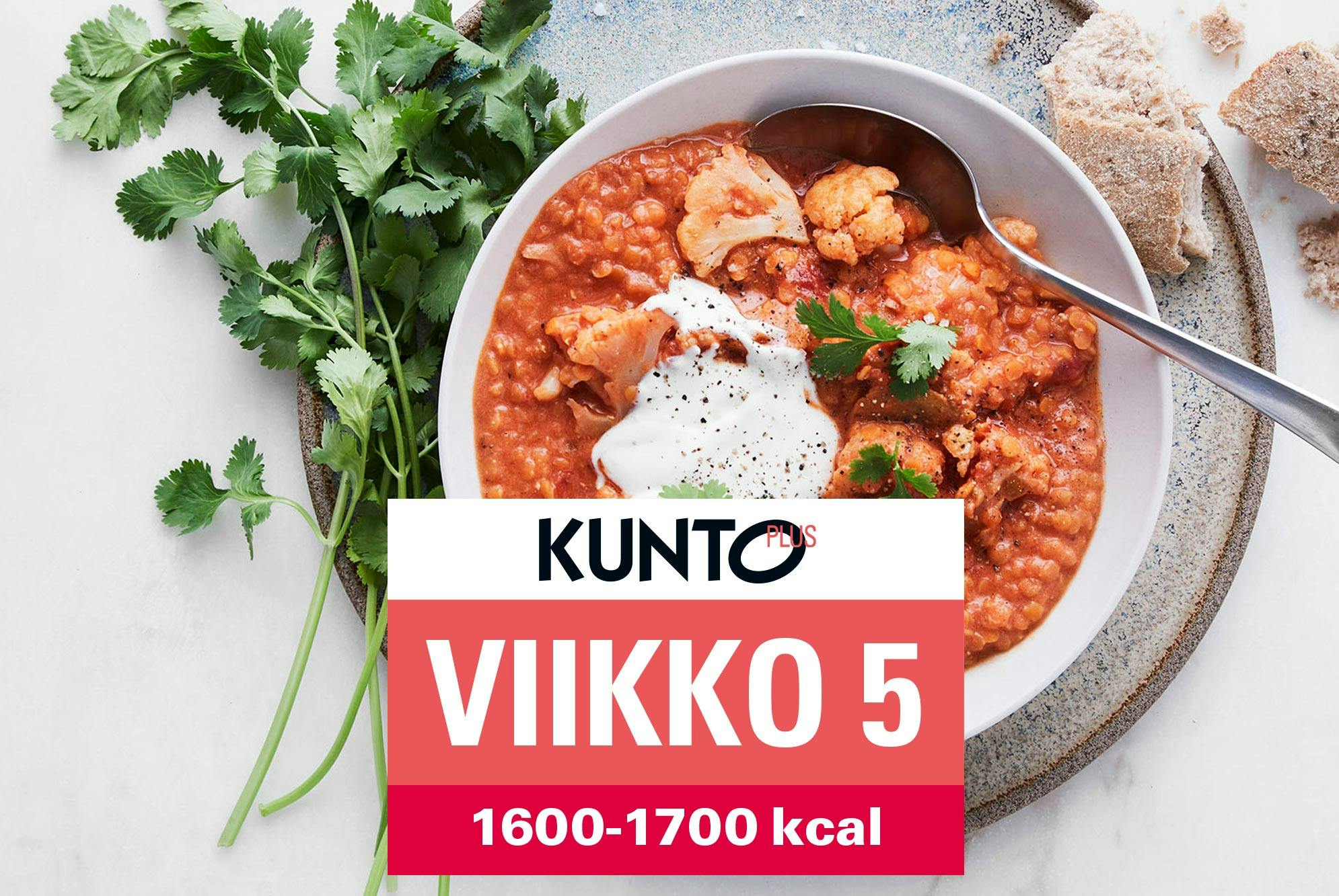 Ruokavalio 1600–1700 kcal viikko 5 – Kukkakaalicurry