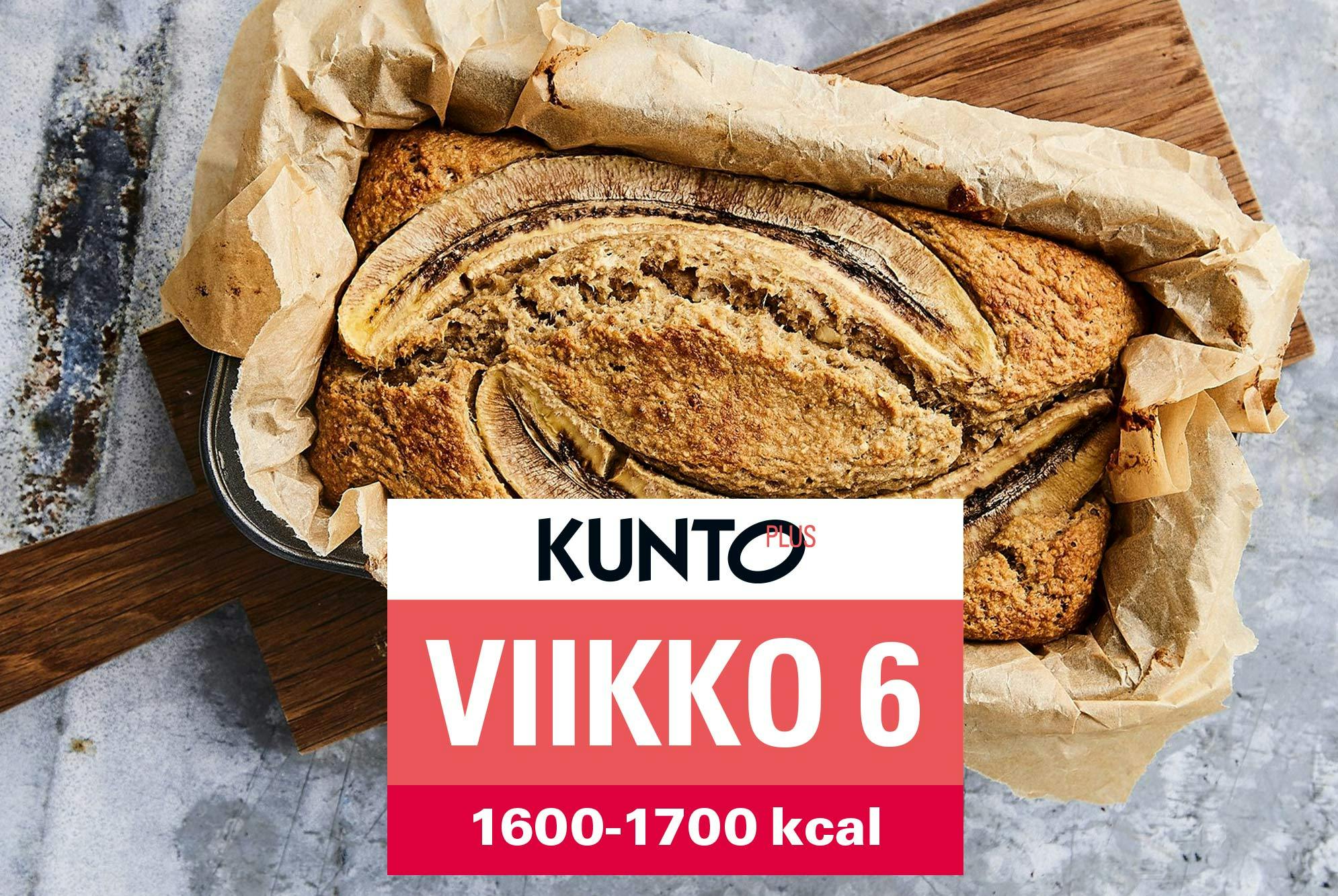 Ruokavalio 1600–1700 kcal Viikko 6 – Banaanileipä