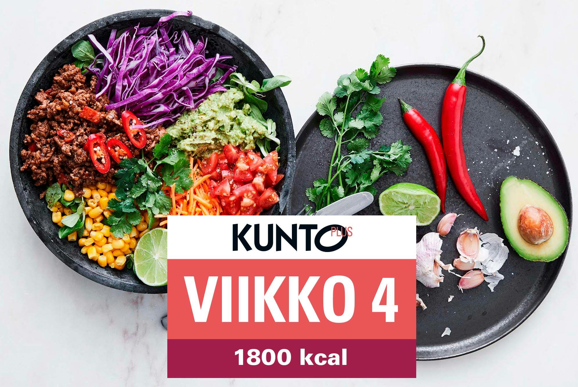 Ruokavalio 1800 kcal viikkoa 4 – Texmex-kulho