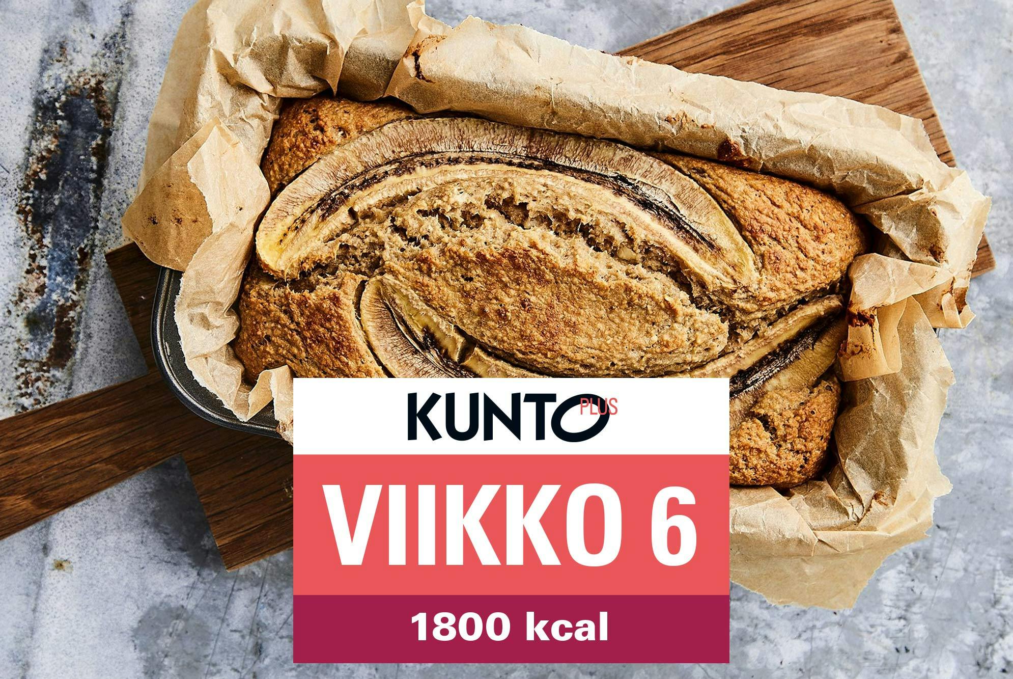 Ruokavalio 1800 kcal viikko 6 – Banaanileipä