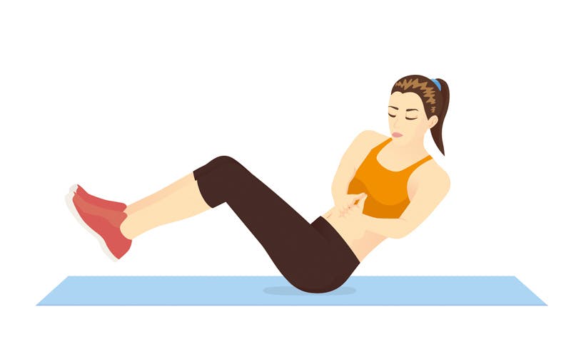 kuvituskuva naisesta, joka tekee venäläistä kiertoa