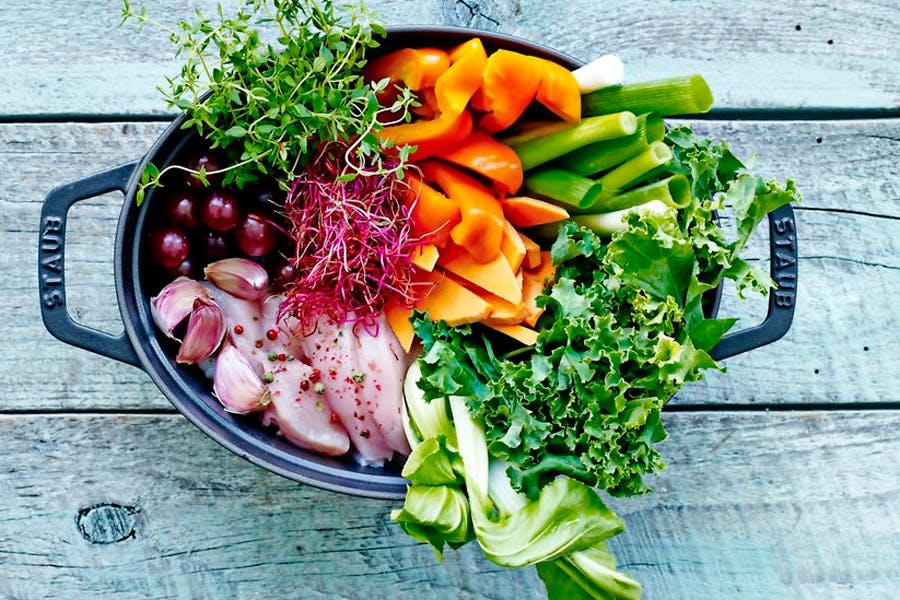 Simrgryde med pak choi