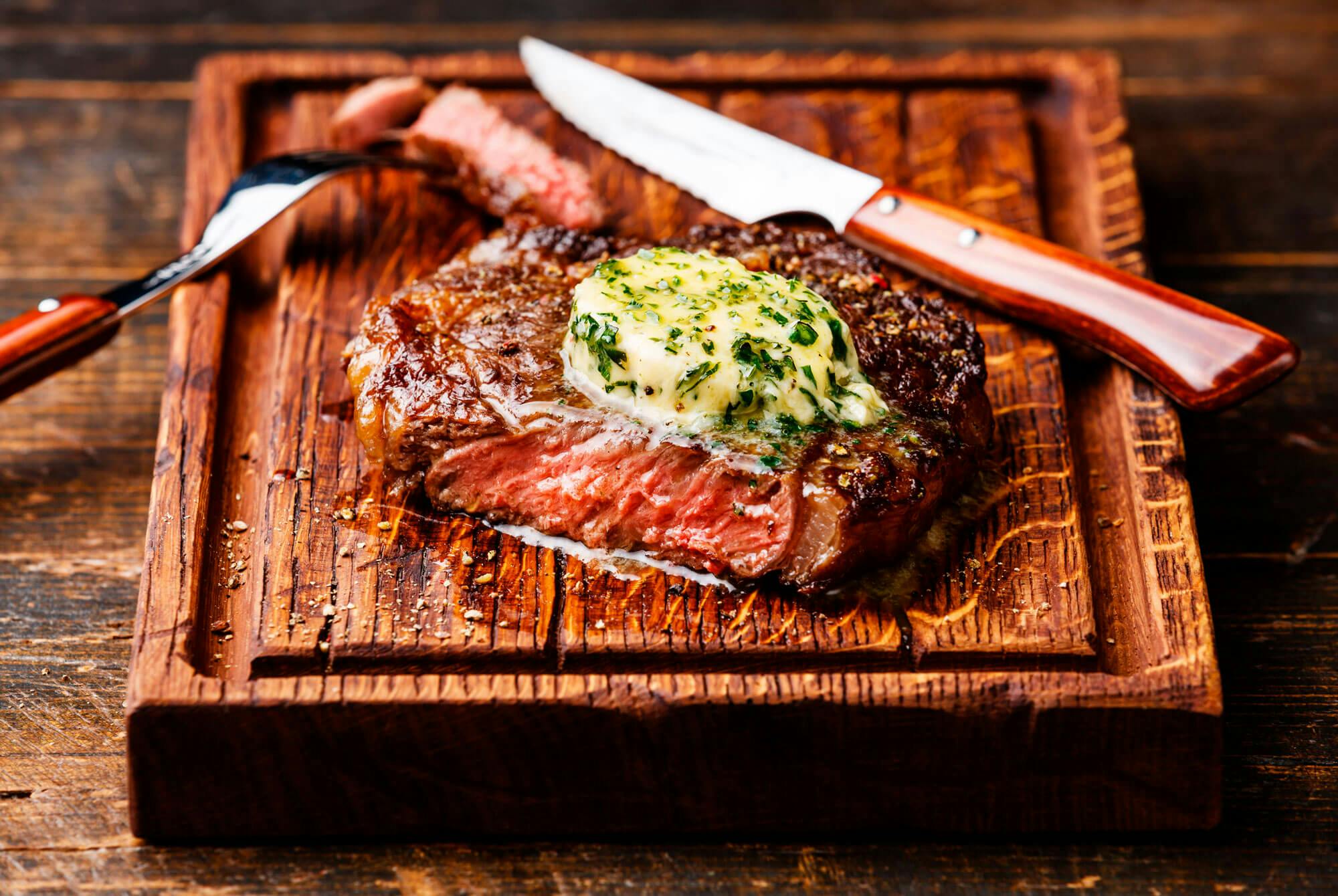 stegt bøf med smør