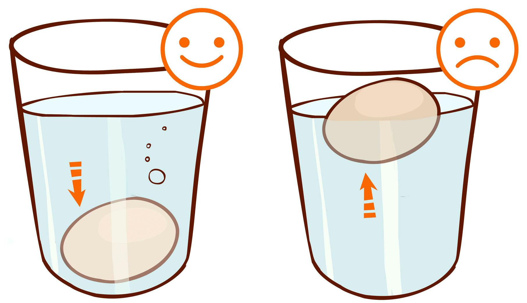 Kontrollera om äggen är för gamla. Om ägget flyter är det för gammalt.