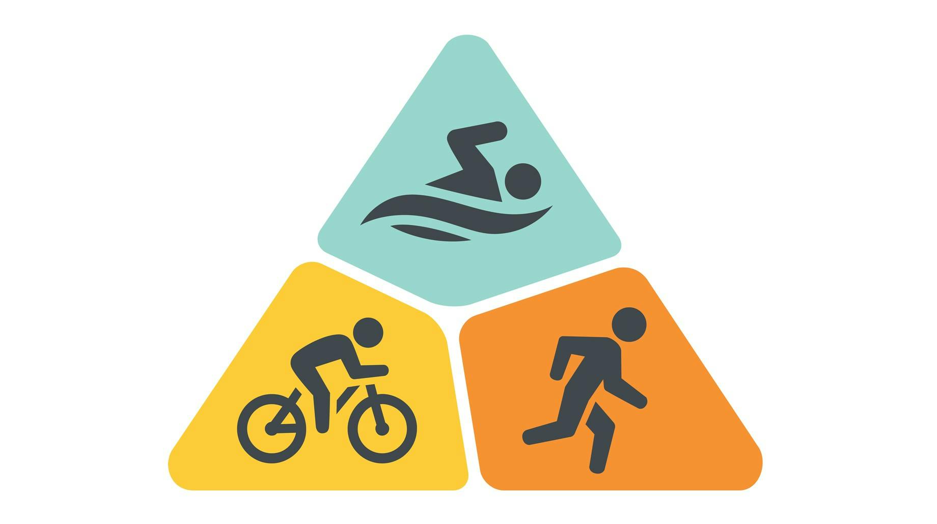 Tre delgrenar i triathlon: Simning, cykling och löpning