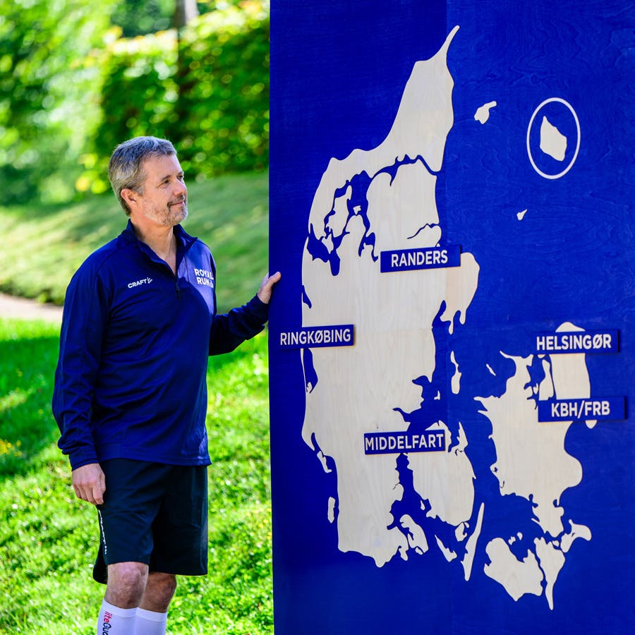 Kong Frederik præsenterer de 5 værtsbyer til Royal Run 2026