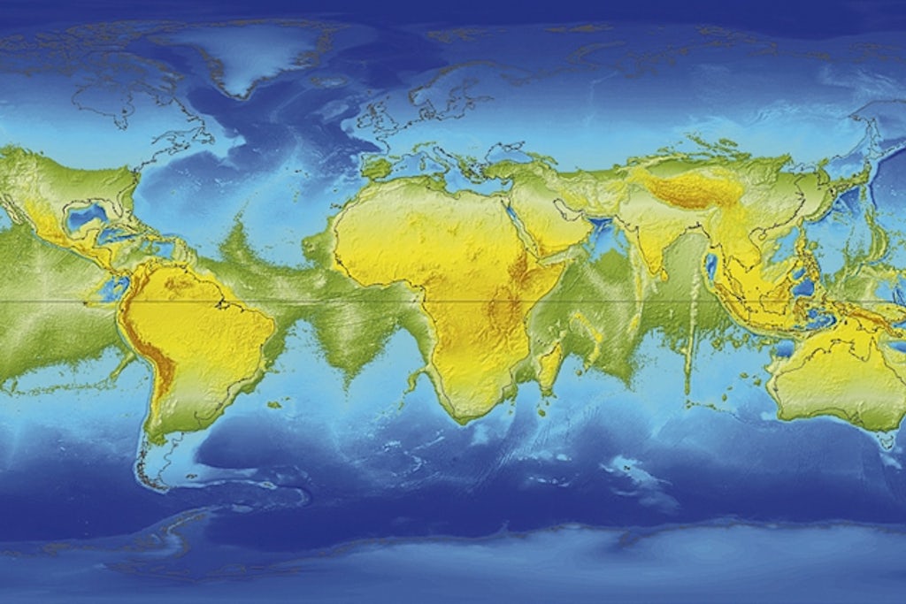 World map No rotation