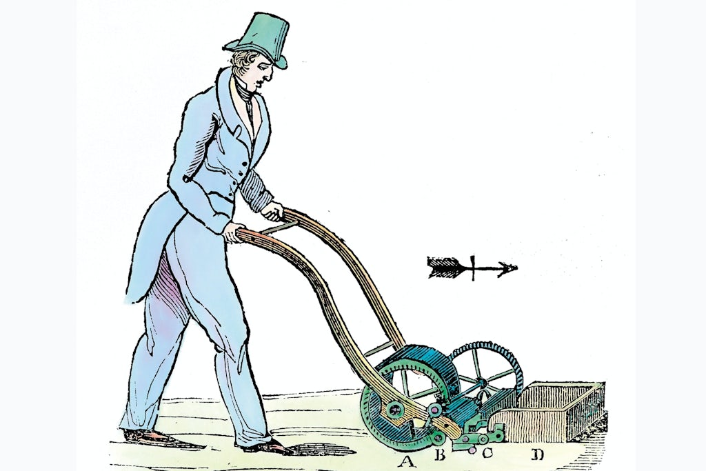 Lawn mower anno 1827