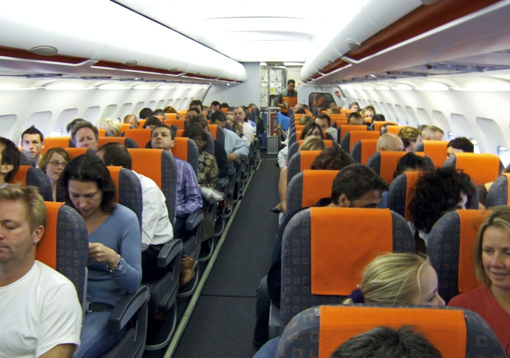 inside airplane