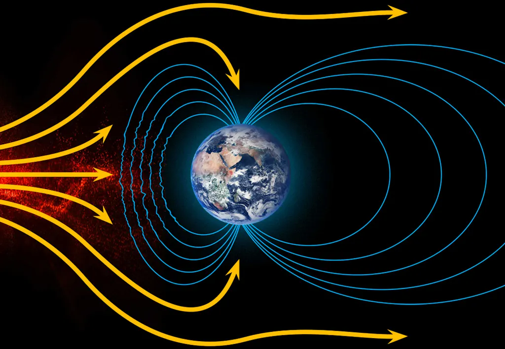 Solar storm hits magnetic field