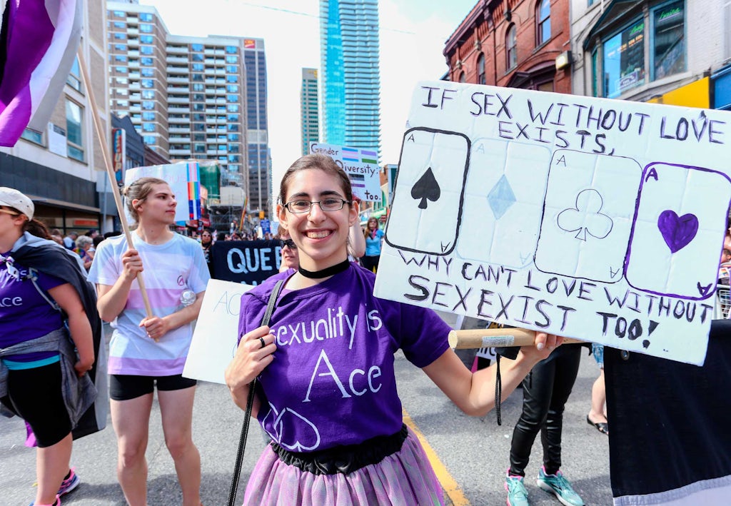 Seksualiteter aseksuell Aseksuelle ved Toronto Pride Festival i Canada