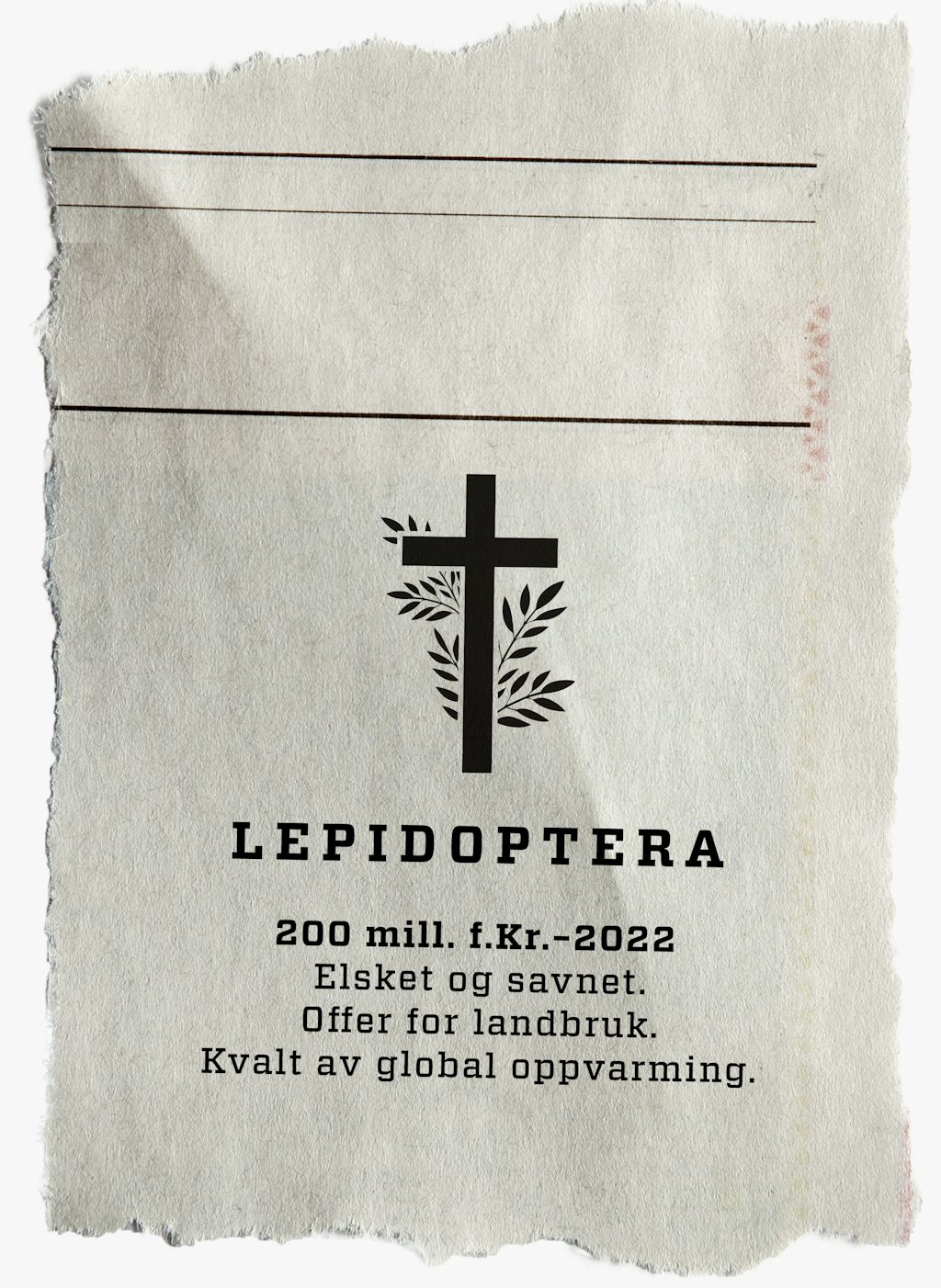Lepidoptera dødsannonce Lepidoptera dødsannonce