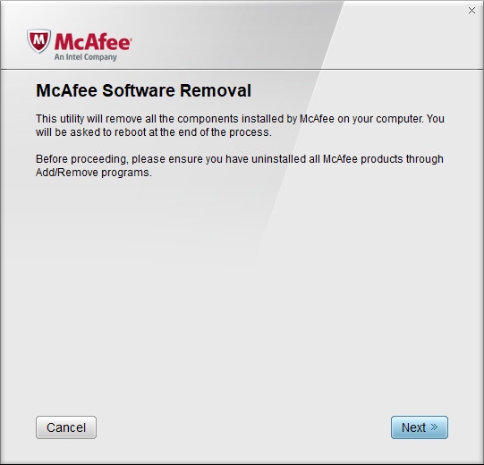 McAfee Software Removal