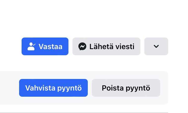 Kaveripyyntö Facebookissa: