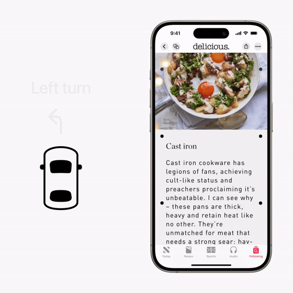 Vehicle Motion Cues på iPhone