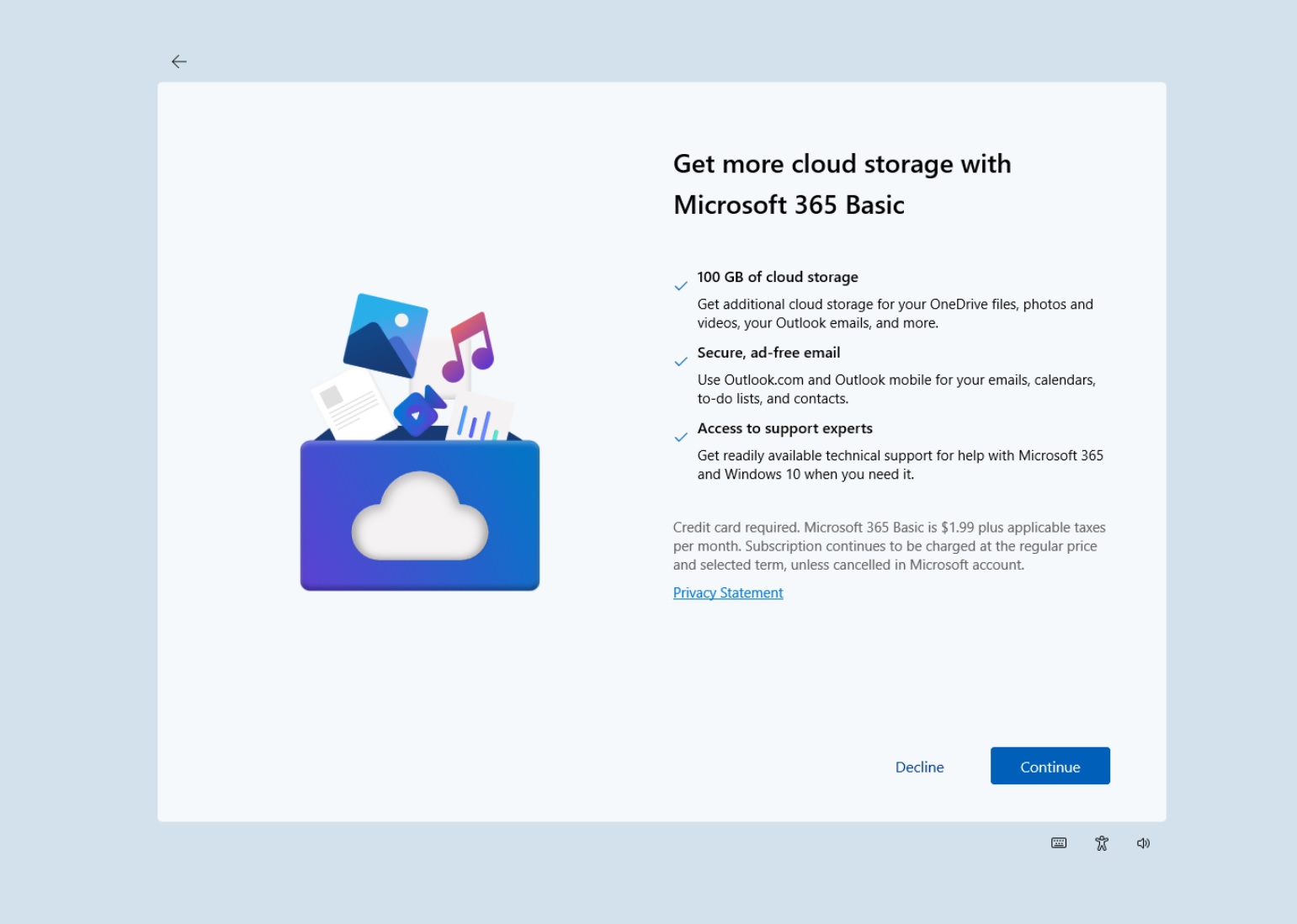 Microsofts prenumerationstjänst OneDrive