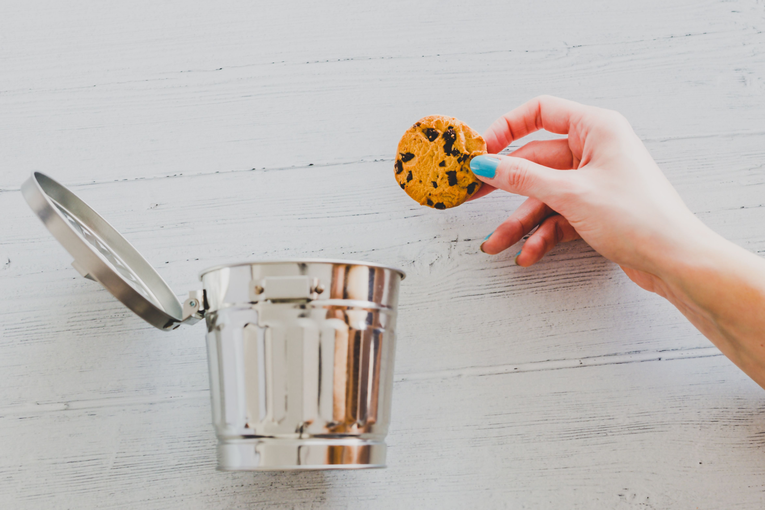 Cookies och soptunna