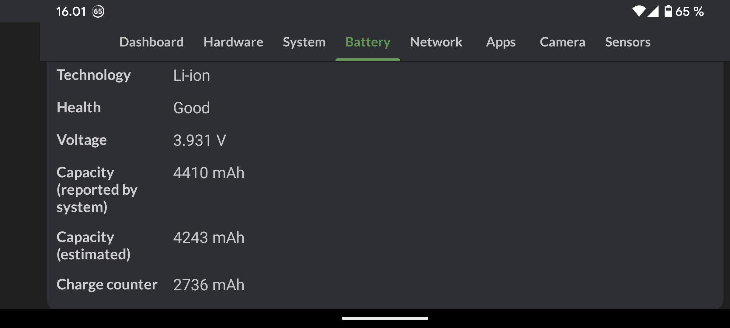 Tjek batteriet i mobilen med Devcheck