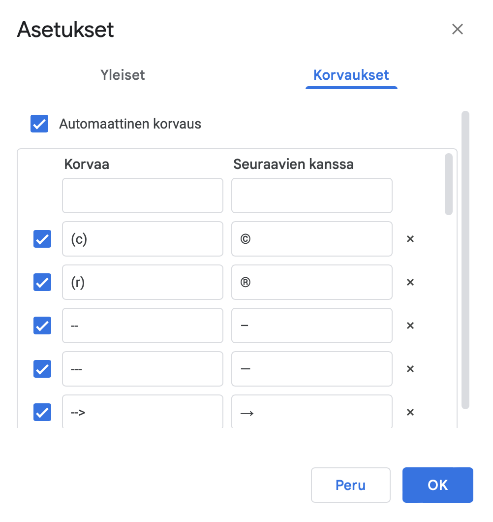 Automaattinen korjaus