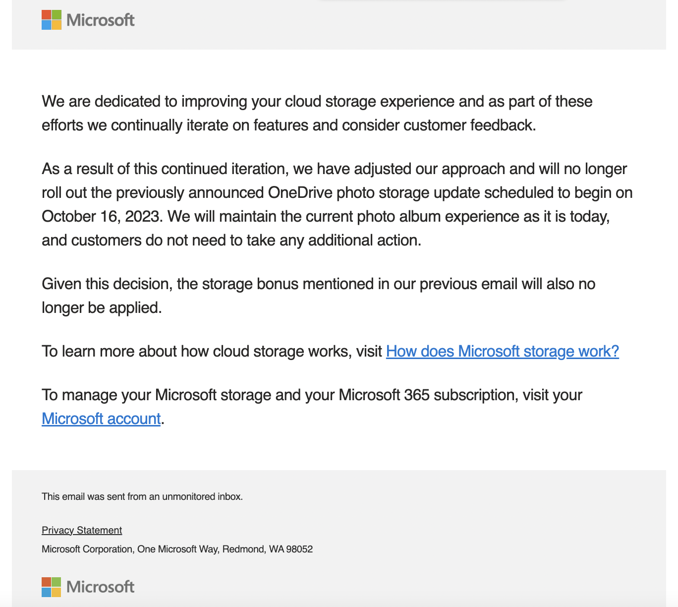 Du behøver ikke lenger å bekymre deg for endringer i OneDrive.