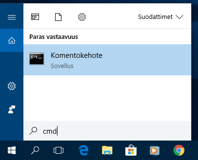 Etsi MAC-osoite Windows 10:ssä
