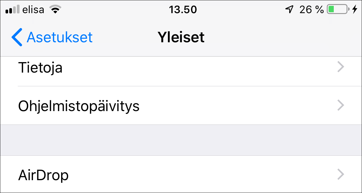 Etsi MAC-osoite iPhonesta