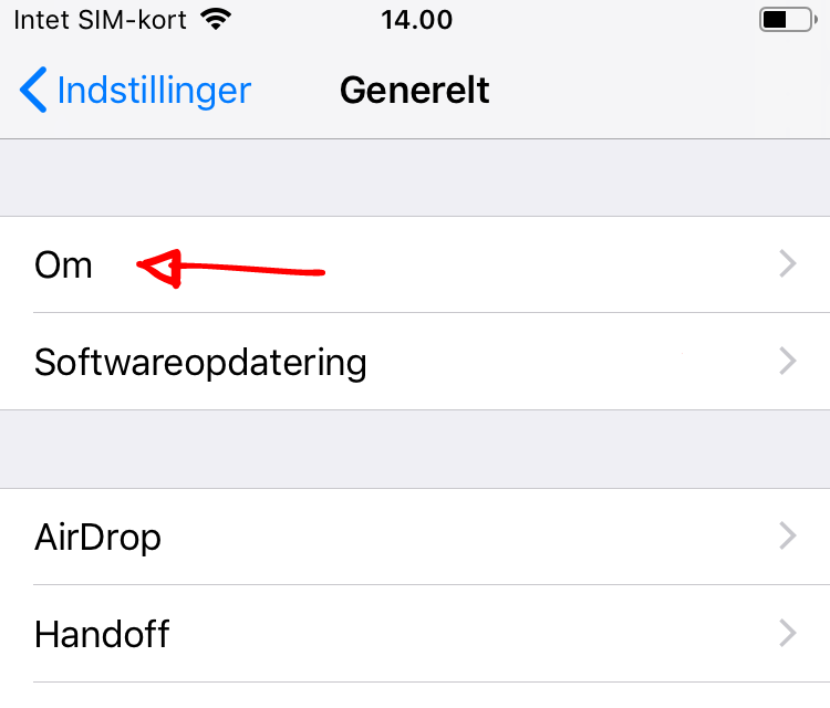 Find MAC-adressen på din iPhone