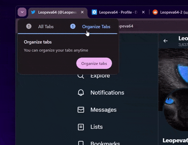 Organize tabs - organiser faner - i Chrome