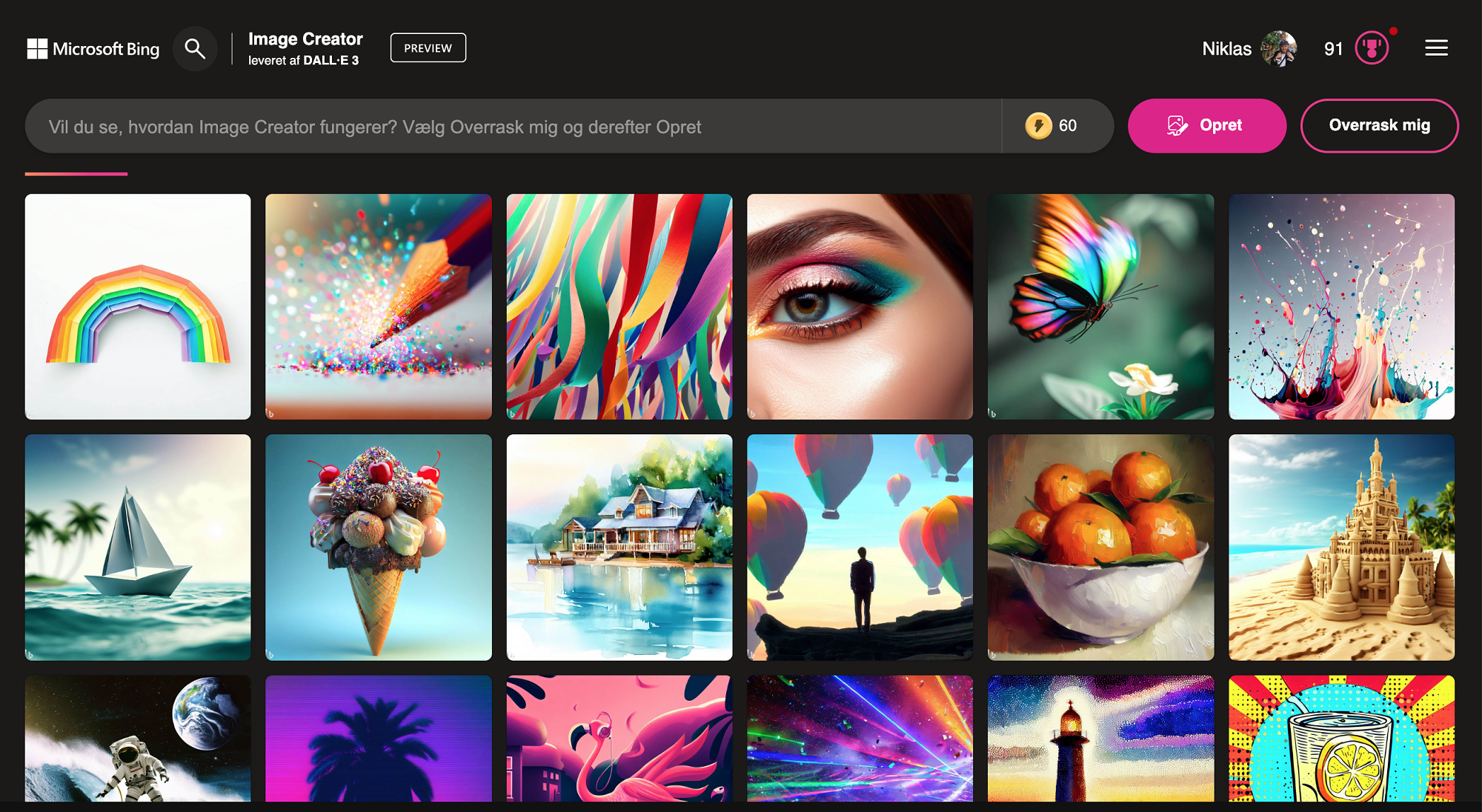 Dall-E 3 Bing Image Creator