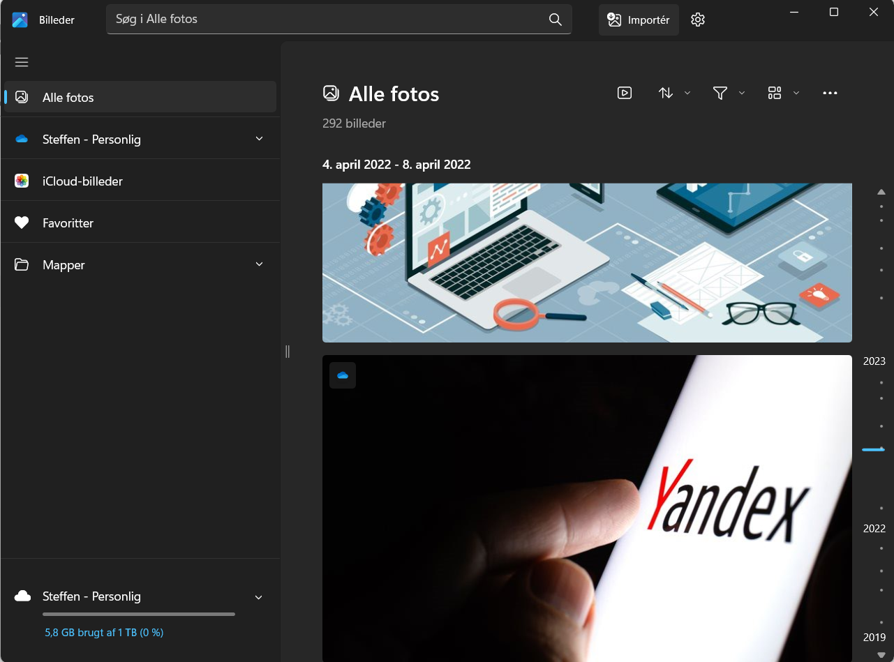 Foton-appen i Windows 11