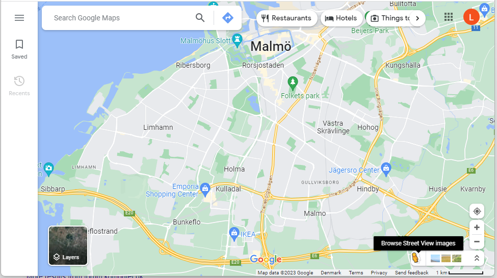 Den gule mand er din genvej til Google Street View i Google Maps.