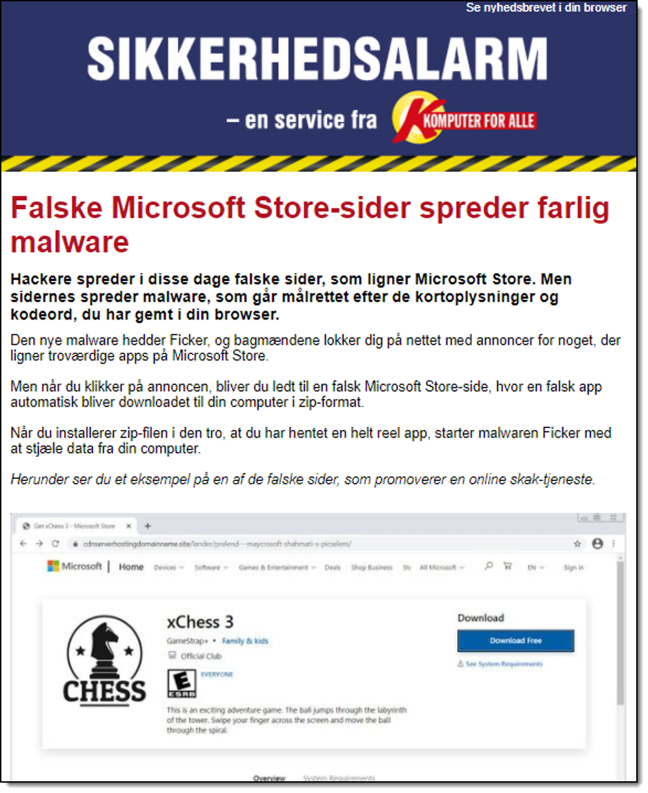 Komputer for alles Sikkerhedsalarm