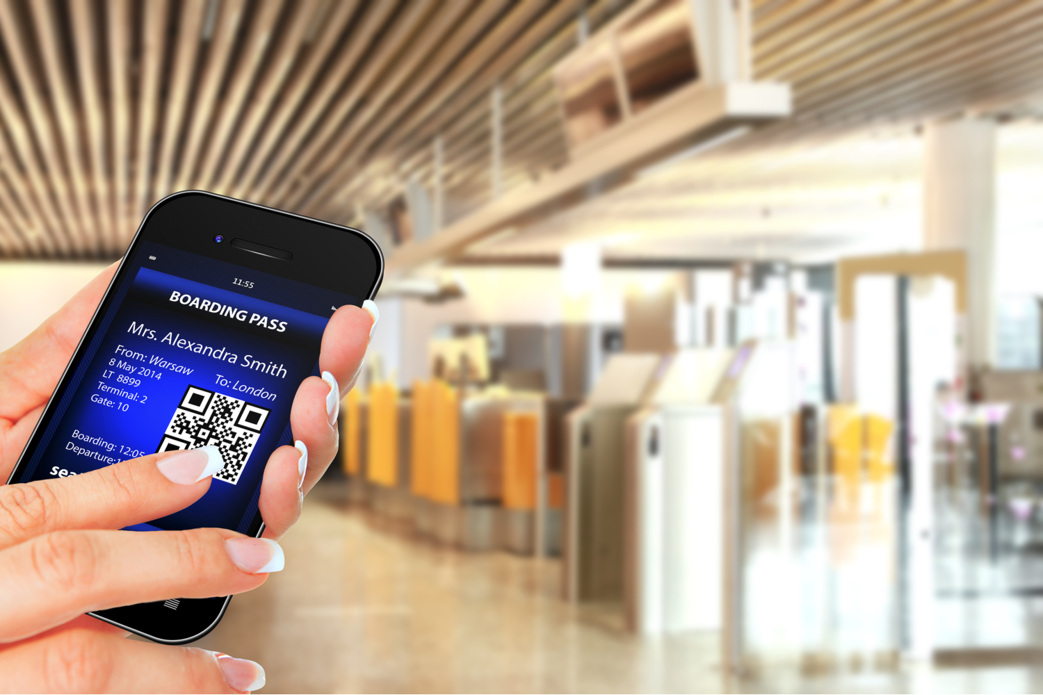 qr-code som boarding pass