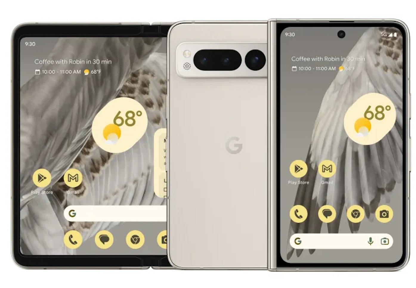 Google Pixel Fold kan foldes sammen på midten