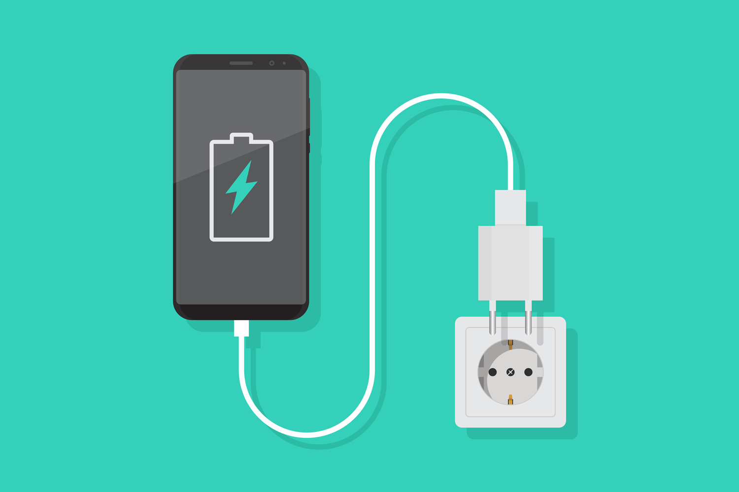 Få hurtiglading av mobilen med riktig ladekabel og adapter.