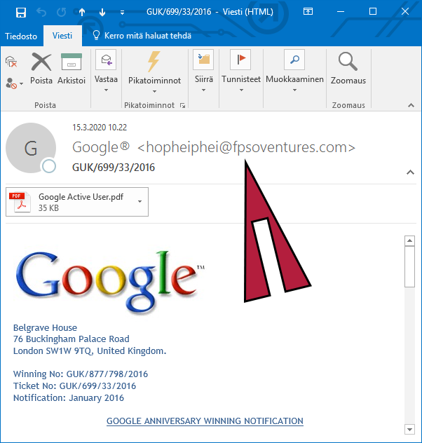 Tällaisiin viesteihin ei pidä koskaan vastata.
