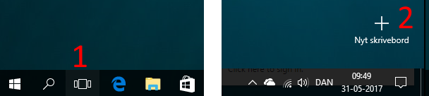 Flere Skrivebord i Windows 10