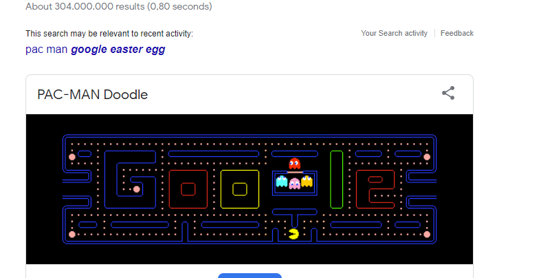 pac man easter egg Googlessa