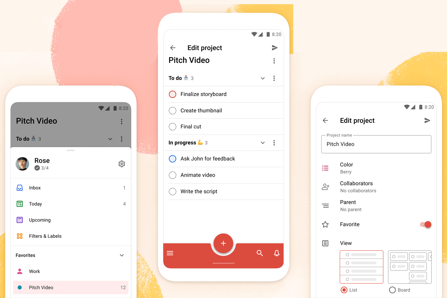 Ostoslistasovellus Todoist 