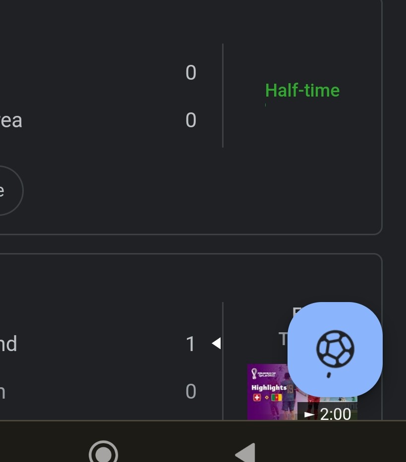 Knappen til at starte Googles VM-spil ligner en fodbold.