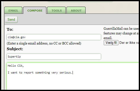 Send epost anonymt med Guerilla mail