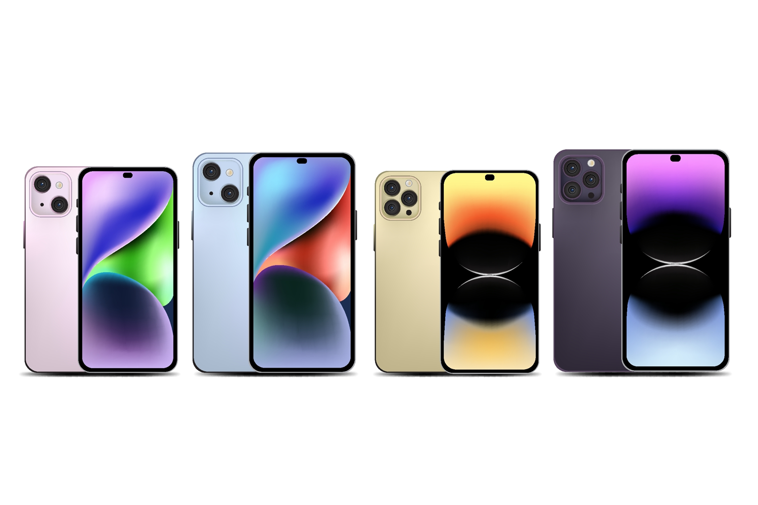 iPhone 14, iPhone 14 PRO, iPhone 14 Plus ja iPhone 15 PRO Max