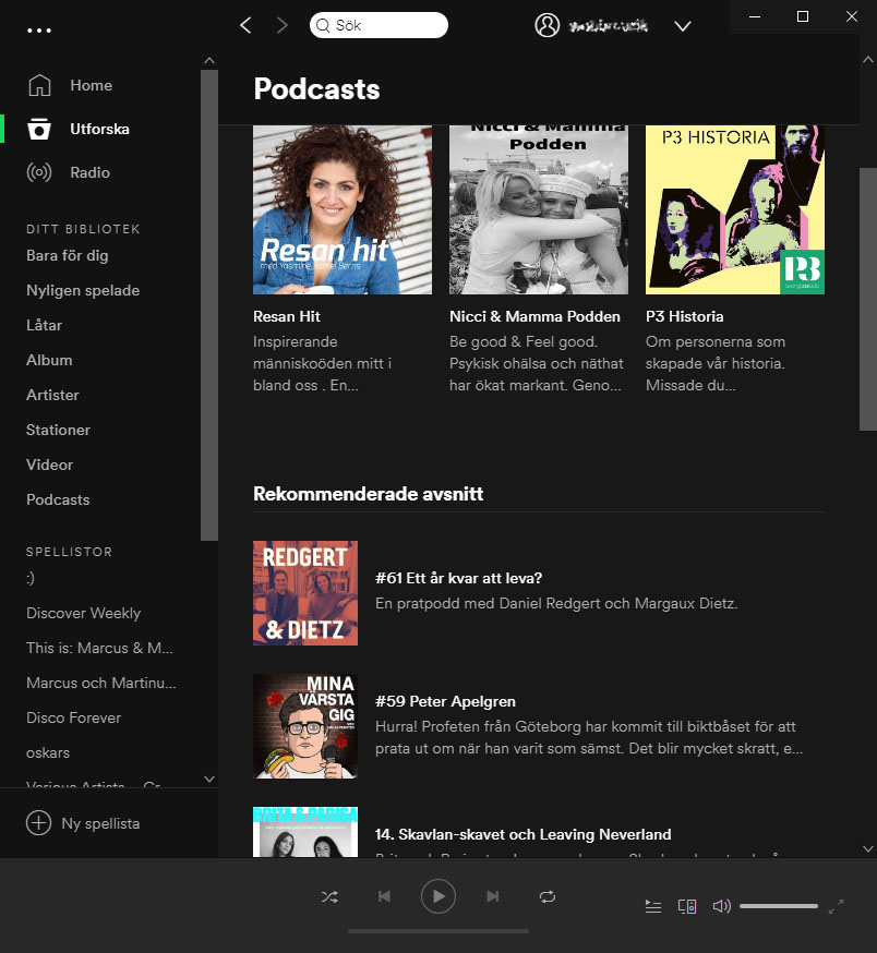 De bästa apparna för poddradio - Spotify i en PC