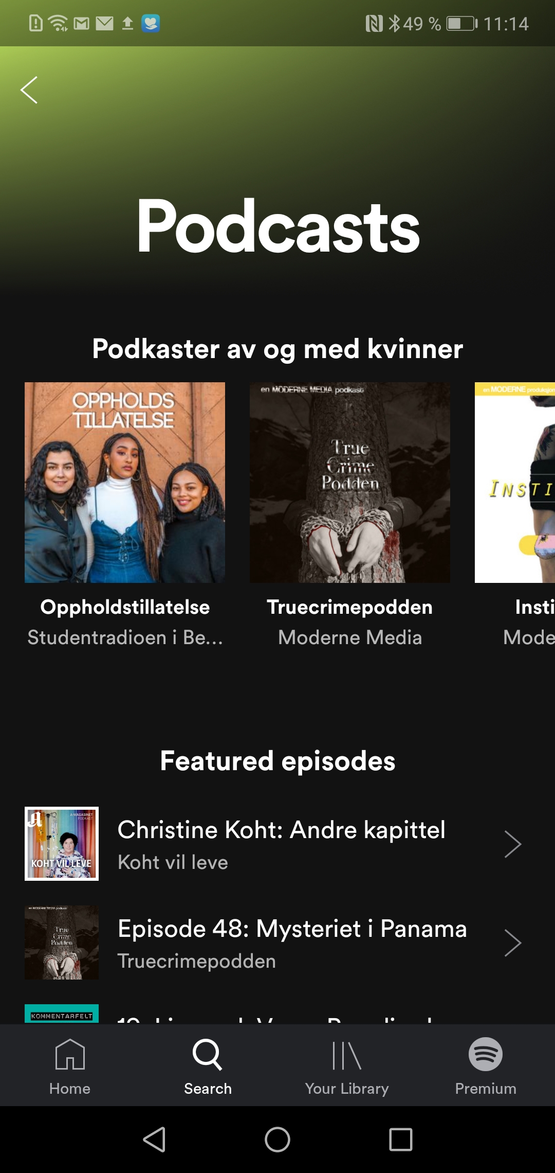 Podcast: Spotify på Android-telefon